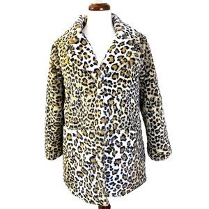 Cat & Jack Faux Fur Leopard Girl's Coat, S XL
